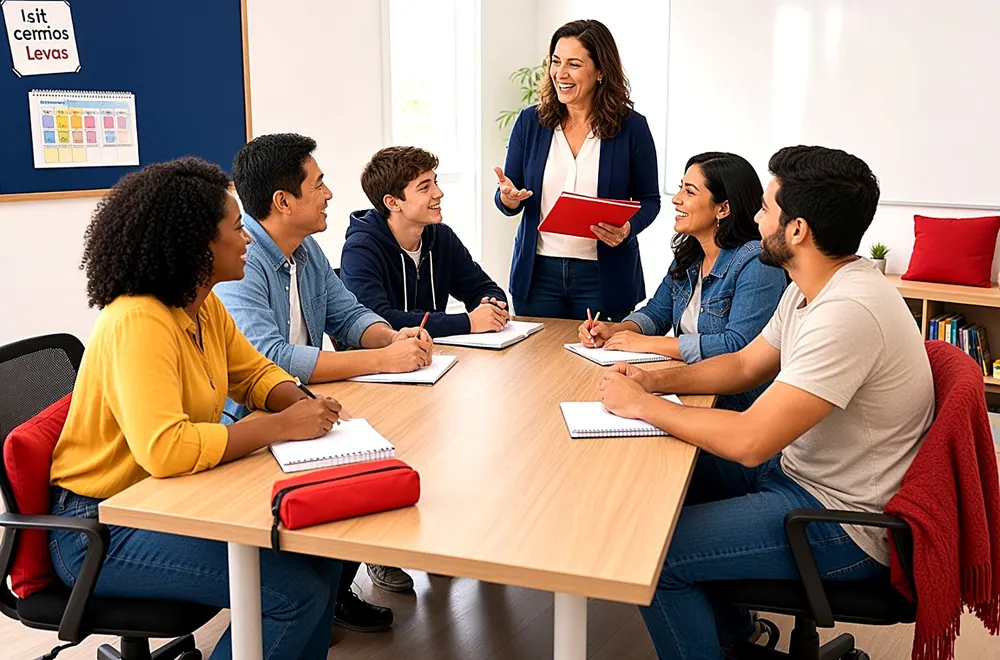 Turma conversando